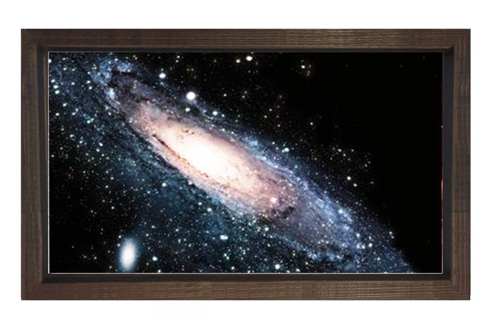 Evren ve Uzay Tablosu Kahverengi Ahşap Çerçeve - 50x90