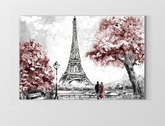 Eiffel  Kulesi Paris Tablosu Çerçevesiz - 100x150