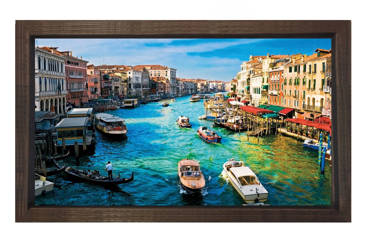 Venedik Tablosu Kahverengi Ahşap Çerçeve - 50x90