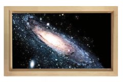 Evren ve Uzay Tablosu Naturel Ahşap Çerçeve - 100x200