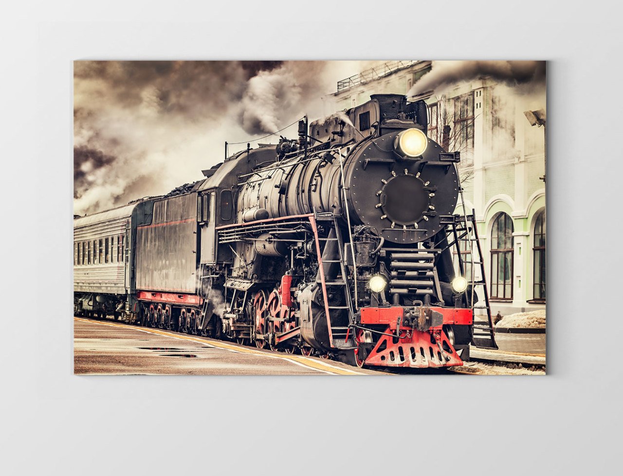 Lokomotif Tablosu Tablosu Çerçevesiz - 50x90