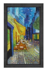 Teras Kafe Tablosu Siyah Ahşap Çerçeve - 40x60