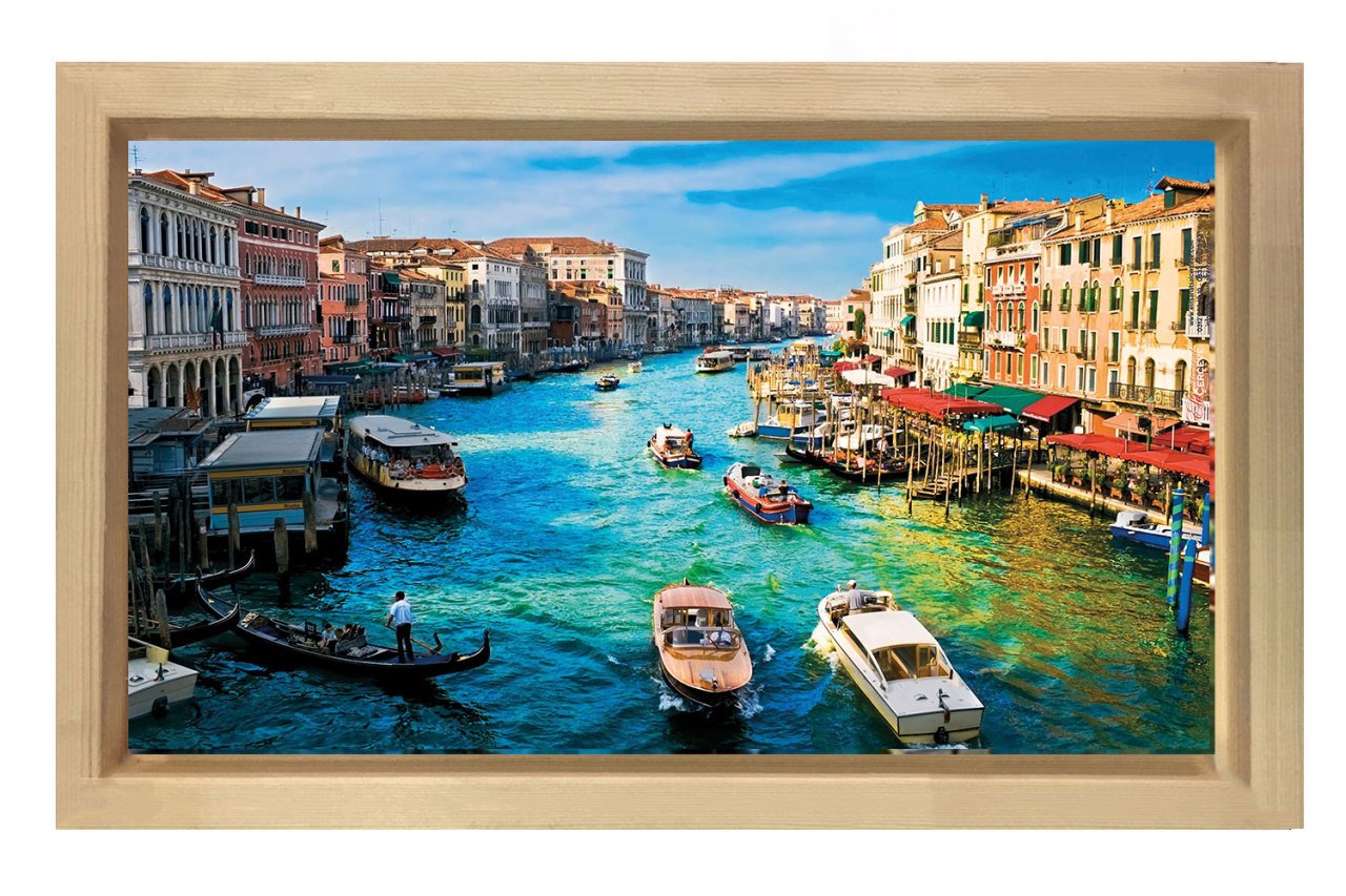 Venedik Tablosu Naturel Ahşap Çerçeve - 100x200