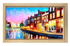 Venedik Manzara Tablosu Naturel Ahşap - 50x90