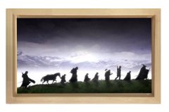 Yüzük Kardeşliği Tablosu Naturel Ahşap Çerçeve - 50x90