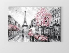 Eiffel  Kulesi Vektörel Tablosu Çerçevesiz - 100x150