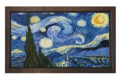 Yıldızlı Gece Tablosu Kahverengi Ahşap Çerçeve - 100x200