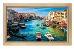 Venedik Tablosu Naturel Ahşap Çerçeve - 70x100