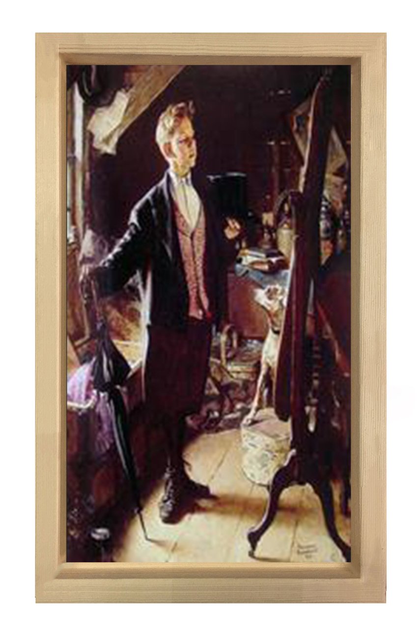 Küçük Sör Tablosu Naturel Ahşap Çerçeve - 40x60