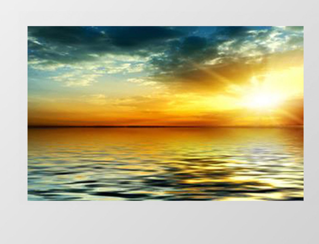 Güneş Batımı ve Deniz Tablosu Çerçevesiz - 50x70