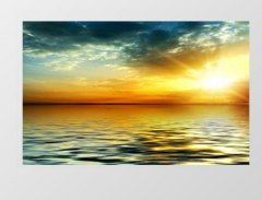 Güneş Batımı ve Deniz Tablosu Çerçevesiz - 50x70