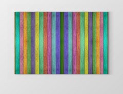 Renkli Ahşap Tablosu Çerçevesiz - 45x30