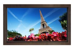 Eiffel Kulesi Paris Tablosu Kahverengi Ahşap Çerçeve - 50x90