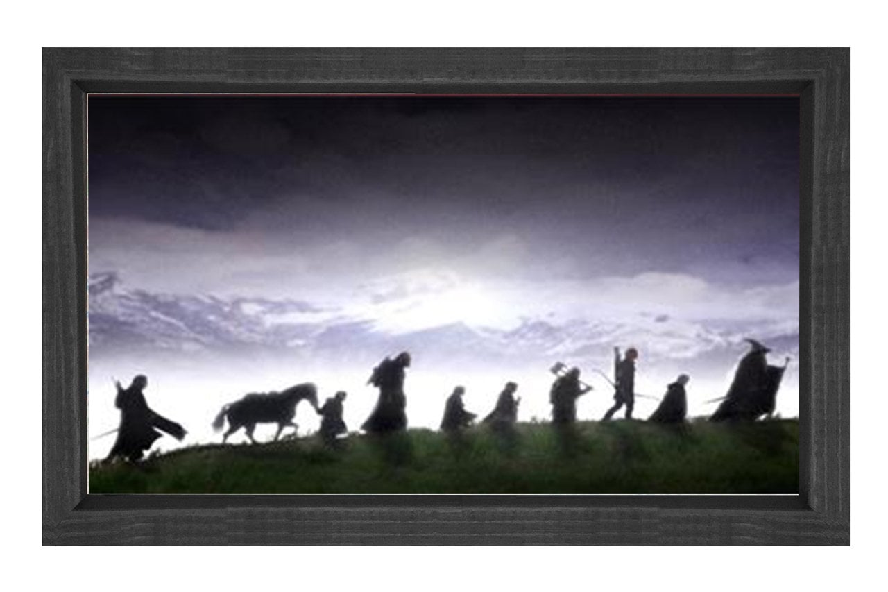Yüzük Kardeşliği Tablosu Siyah Ahşap Çerçeve - 50x70