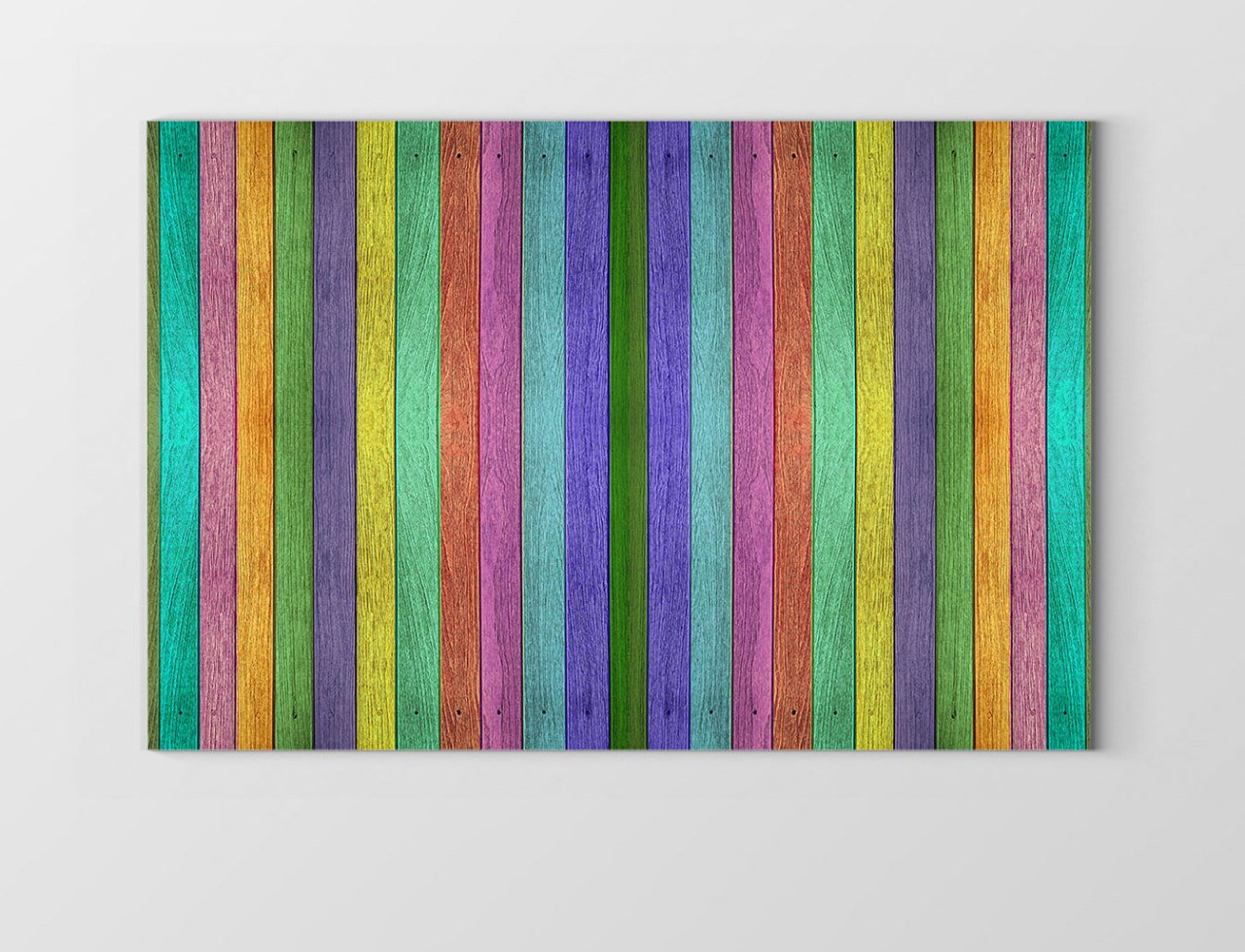 Renkli Ahşap Tablosu Çerçevesiz - 50x70