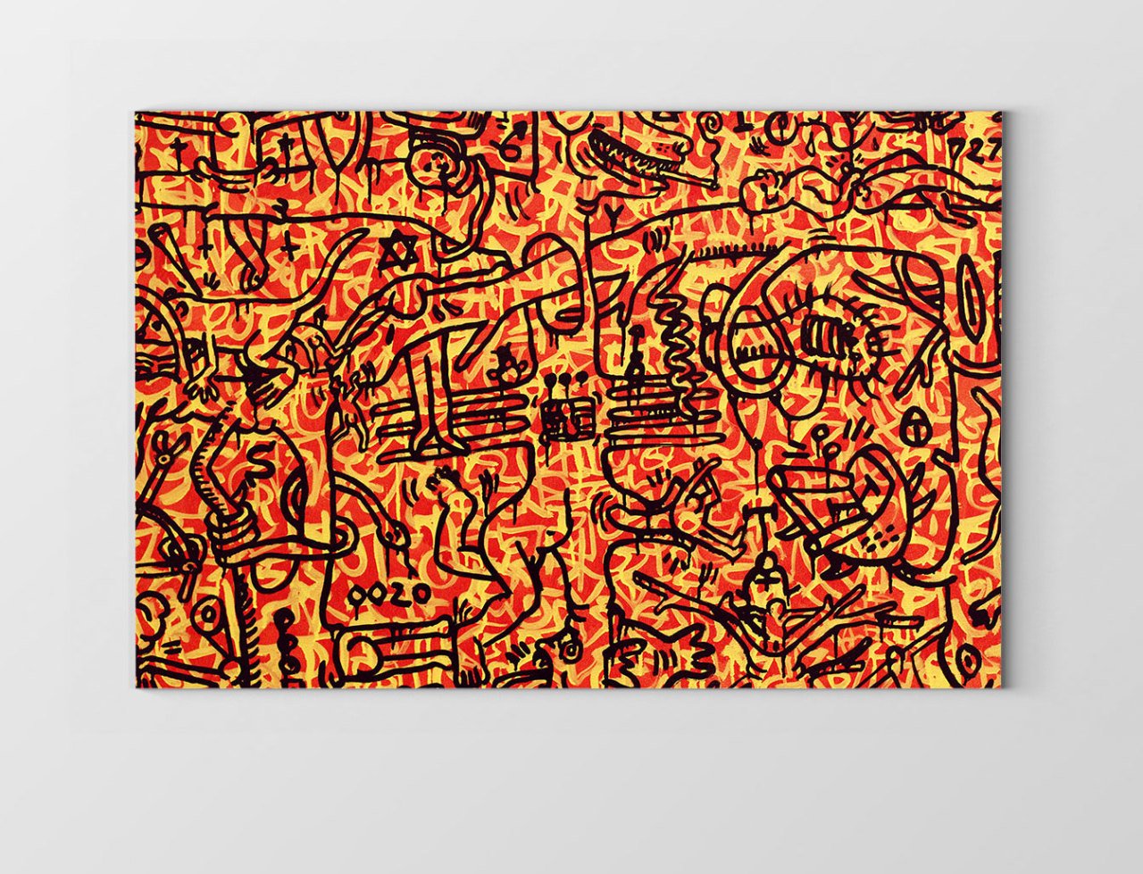 Soyut simgeler Tablosu Çerçevesiz - 50x70
