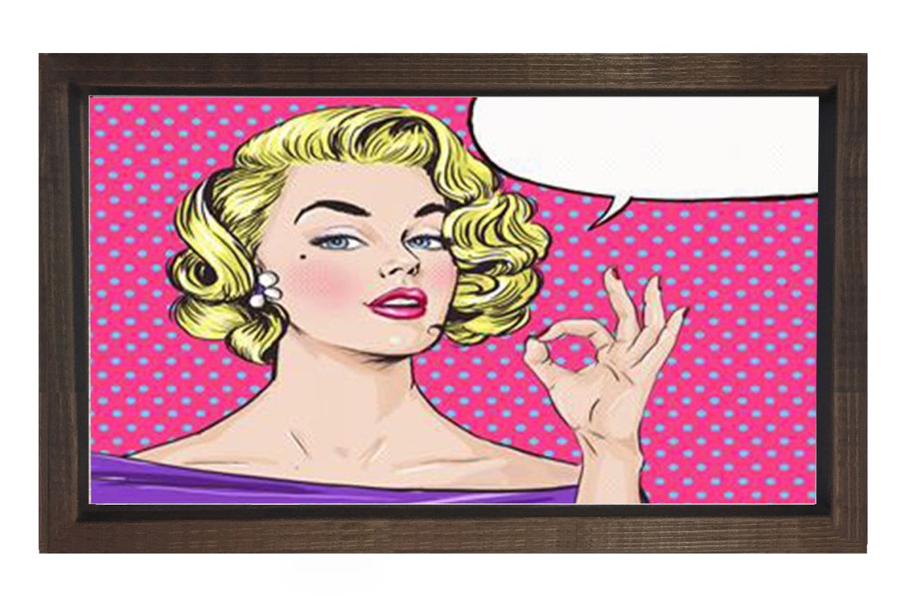 Süper Tablosu Kahverengi Ahşap Çerçeve - 100x200