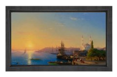 İvan Avaszky Siyah Ahşap Çerçeve - 50x90
