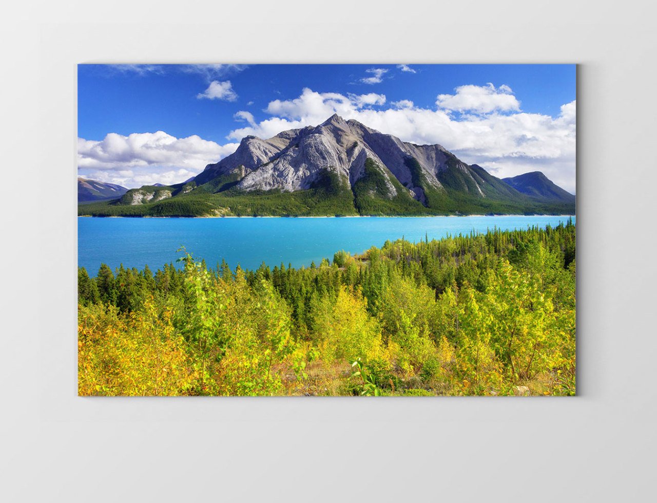 Dağ Manzarası Ve Güzel Kıyı Tablosu Çerçevesiz - 100x150