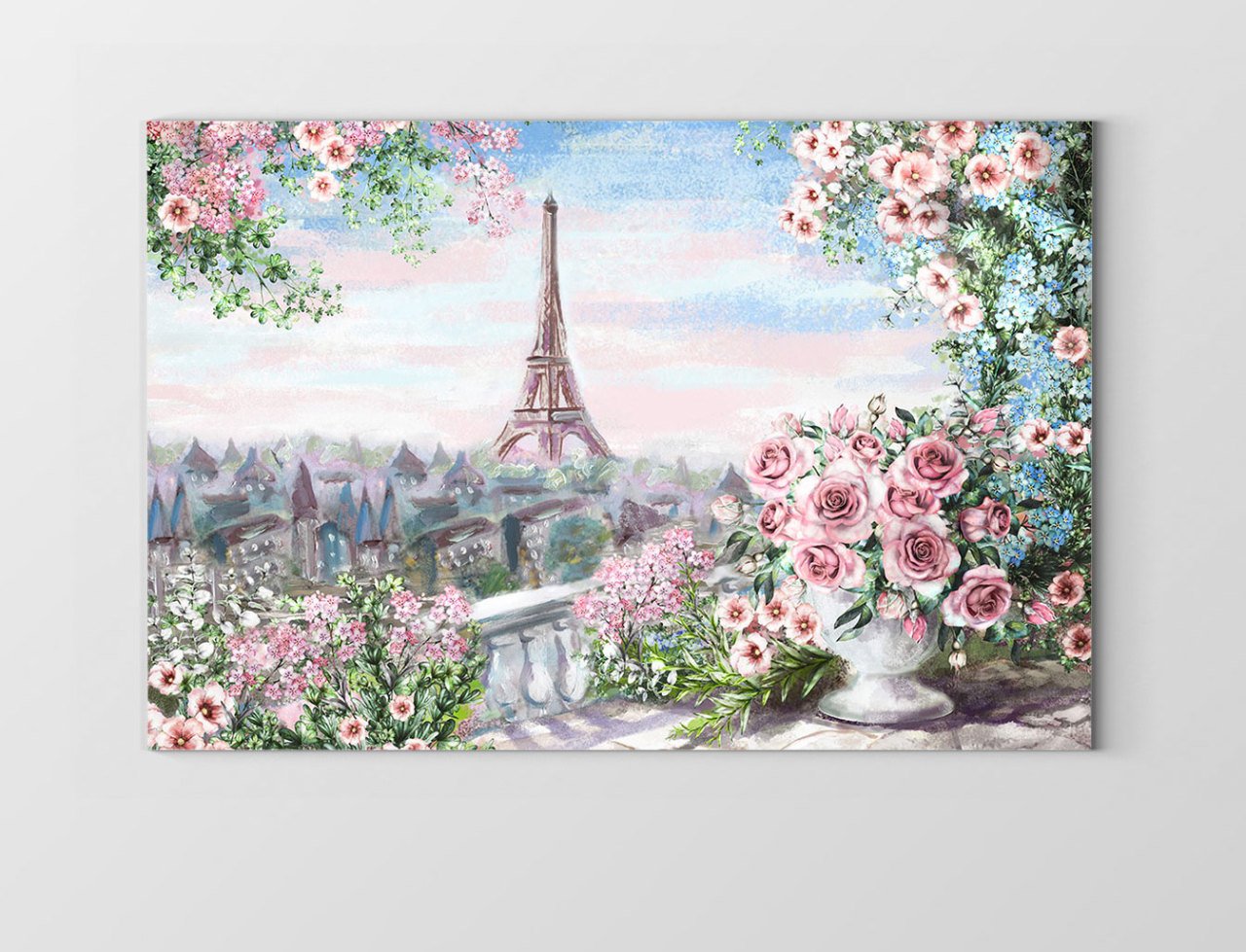 Eiffel  Kulesi Paris Tablosu Çerçevesiz - 50x70