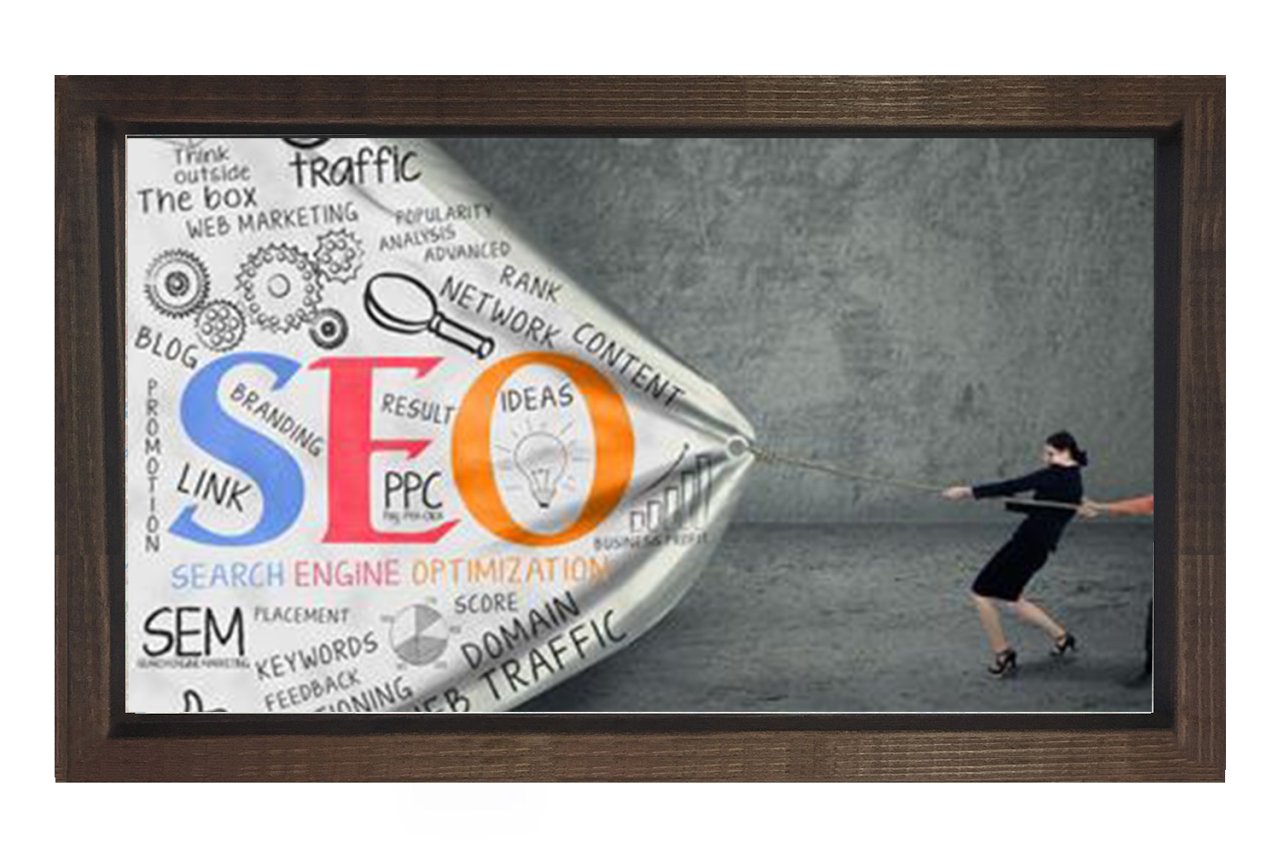 Seo Tablosu Kahverengi Ahşap Çerçeve - 50x70