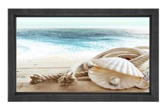 İnci Ve Deniz Tablosu Siyah Ahşap Çerçeve - 100x200