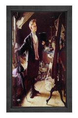 Küçük Sör Tablosu Siyah Ahşap Çerçeve - 50x90