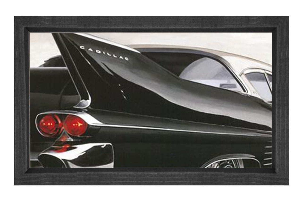 Cadillac Tablosu Siyah Ahşap - 50x90