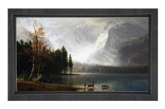 Manzara Reprodüksiyon Tablosu Siyah Ahşap Çerçeve - 100x150