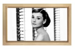 Audrey Hepburn Tablosu Naturel Ahşap Çerçeve - 50x70