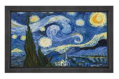 Yıldızlı Gece Tablosu Siyah Ahşap Çerçeve - 100x200