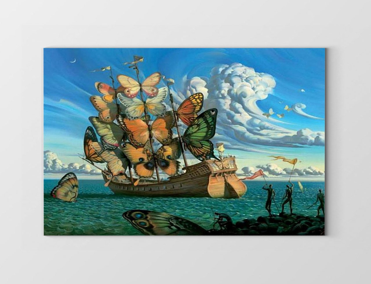 Butterfly Kelebek Gemisi Tablosu Çerçevesiz - 100x200