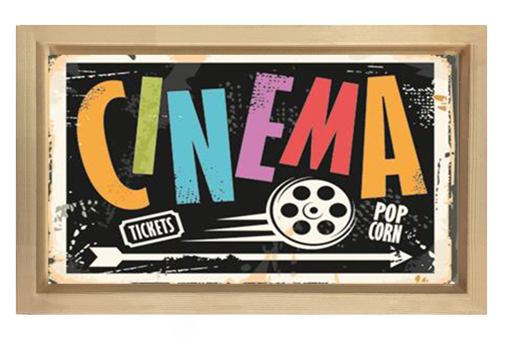 Cinema Tablosu Naturel Ahşap Çerçeve - 70x100