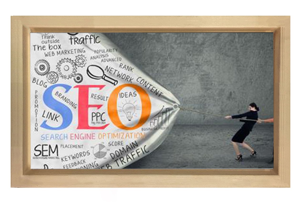 Seo Tablosu Naturel Ahşap Çerçeve - 50x70