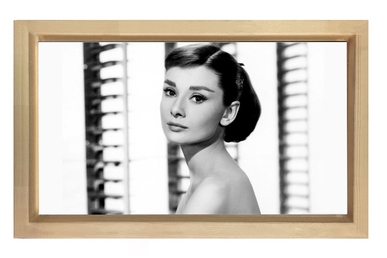 Audrey Hepburn Tablosu Naturel Ahşap Çerçeve - 70x100