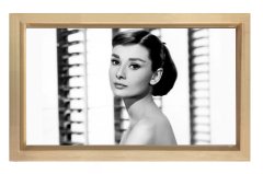Audrey Hepburn Tablosu Naturel Ahşap Çerçeve - 70x100