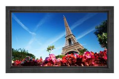 Eiffel Kulesi Paris Tablosu Siyah Ahşap Çerçeve - 50x90