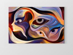 Soyut Reprodüksiyon Tablosu Çerçevesiz - 100x150