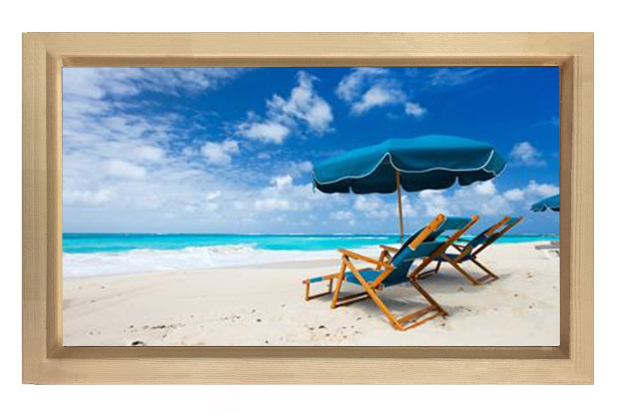 Kumsal Keyfi Tablosu Naturel Ahşap Çerçeve - 50x70
