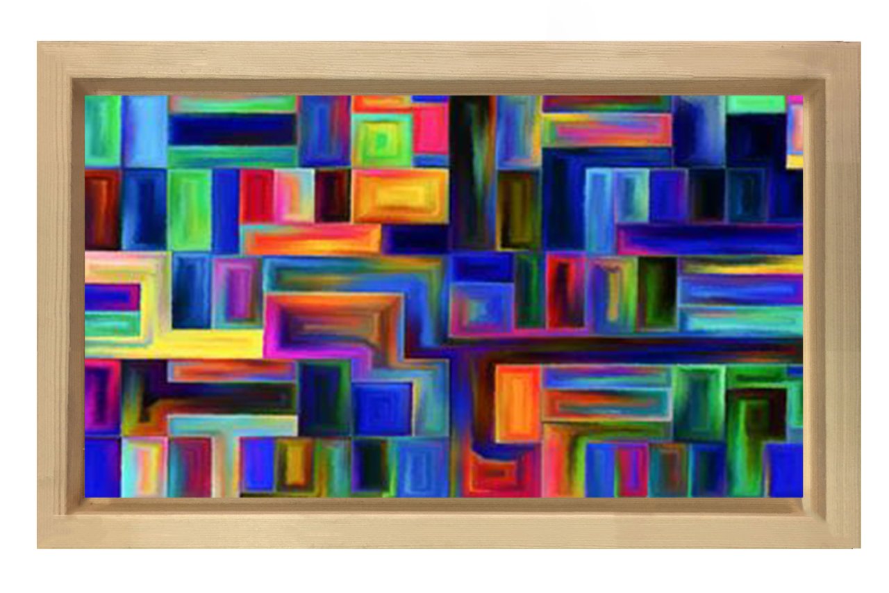 Soyut Reprodüksiyon Tablosu Naturel Ahşap - 100x150