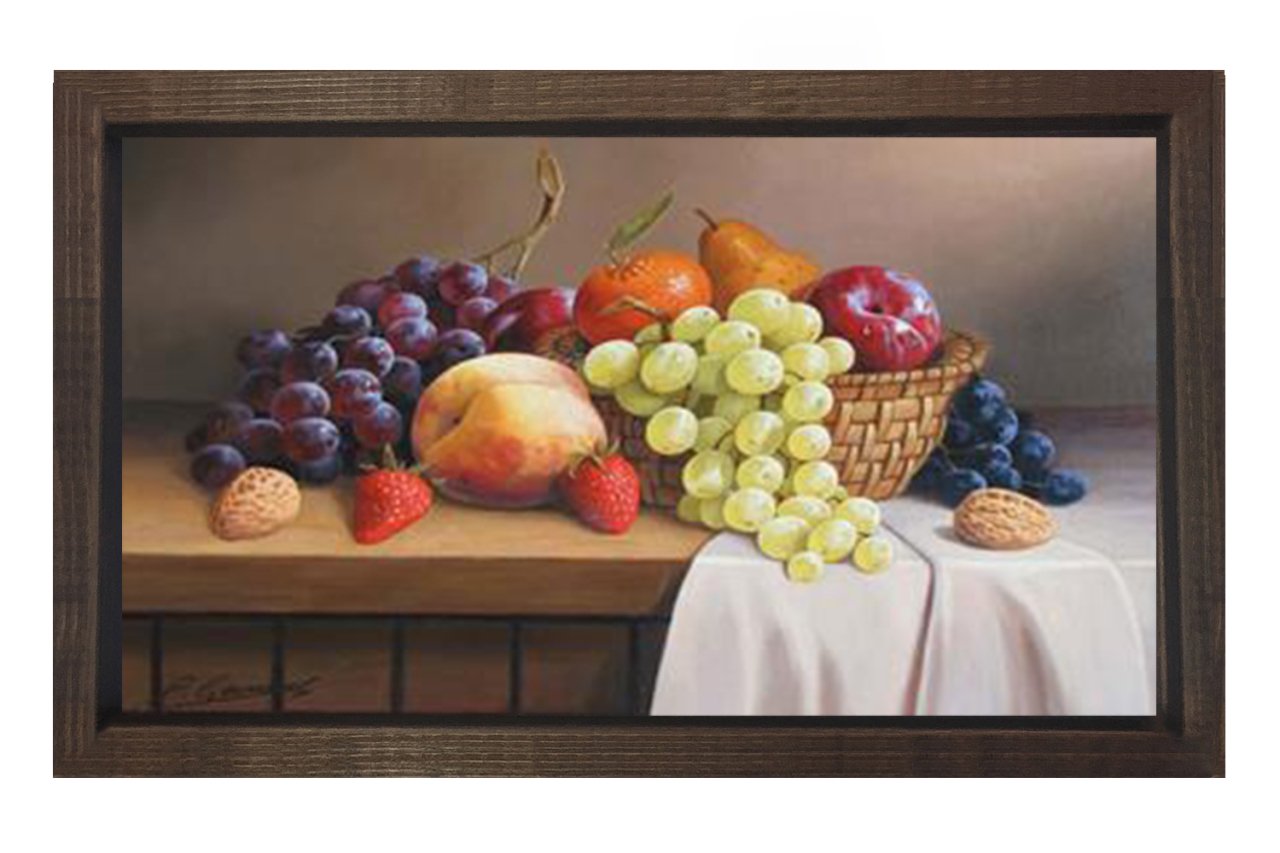 Naturemart meyveleri Tablosu Kahverengi Ahşap Çerçeve - 45x30