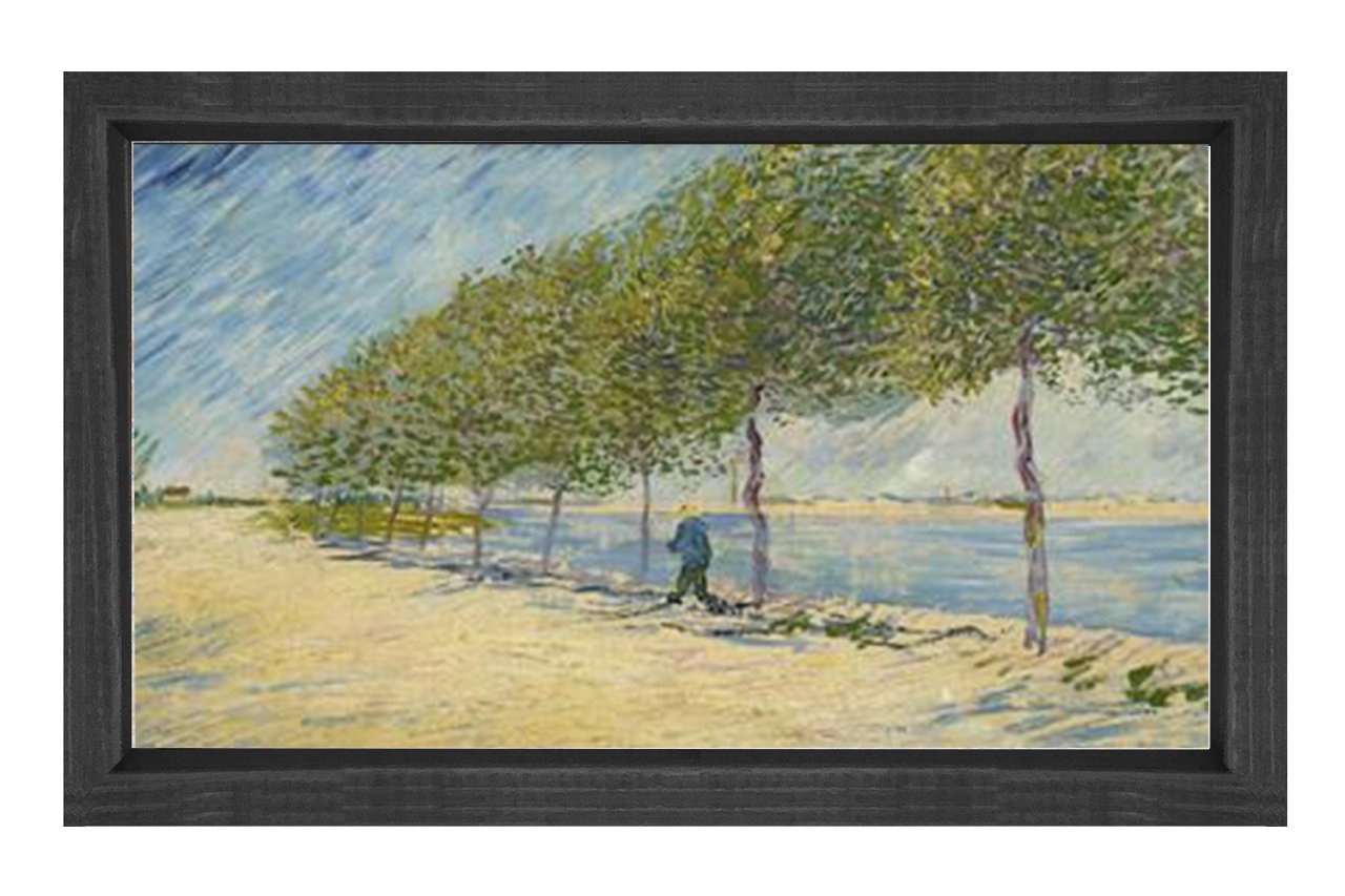 Vincent Van Gogh Tablosu Siyah Ahşap Çerçeve - 100x200
