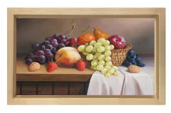 Naturemart meyveleri Tablosu Naturel Ahşap Çerçeve - 100x150