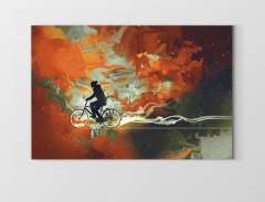 Soyut Bisiklet Yolu Tablosu Çerçevesiz - 70x100