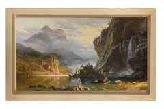 Manzara Reprodüksiyon Tablosu Naturel Ahşap Çerçeve - 40x60