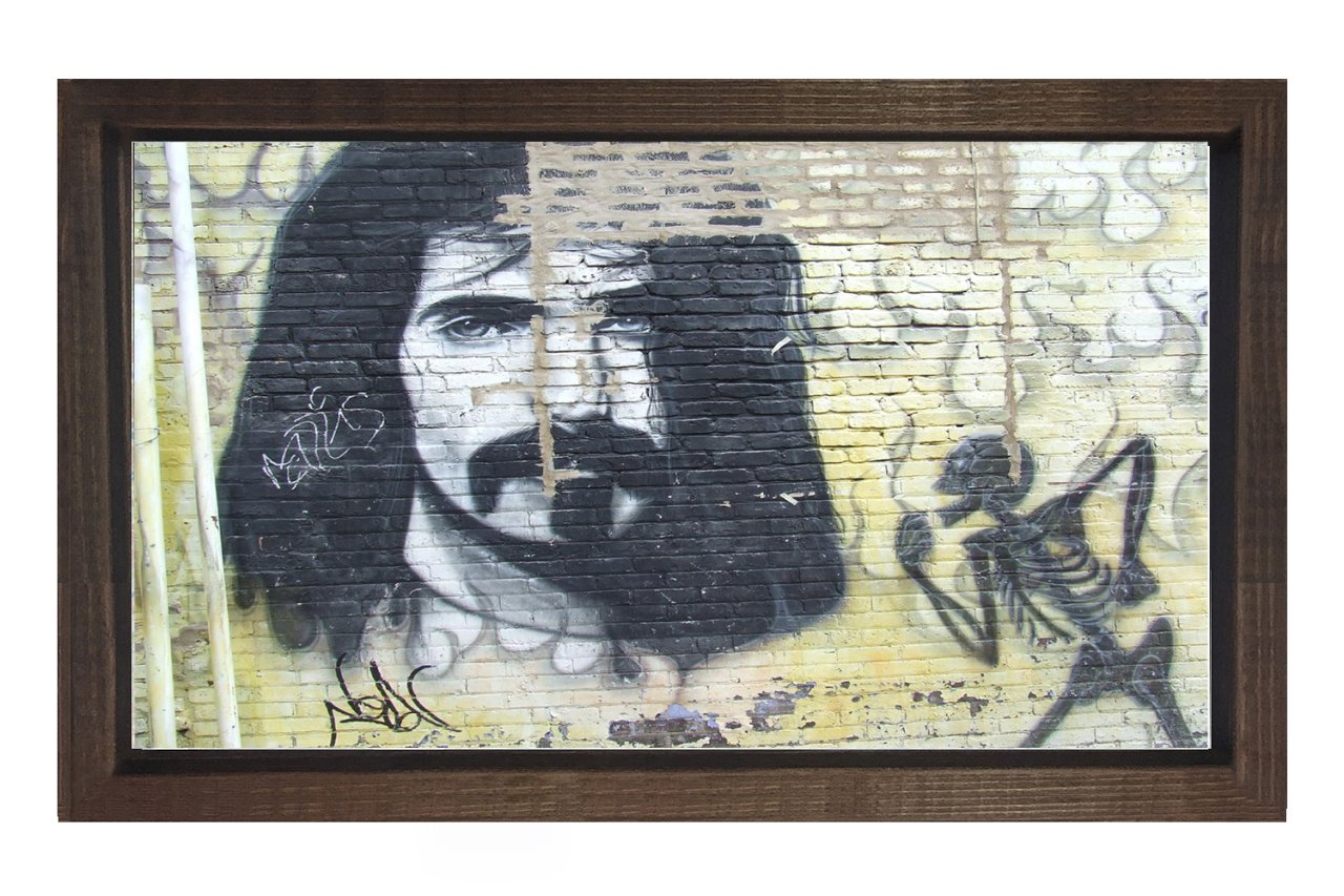Duvar Çizimi Tablosu Kahverengi Ahşap - 50x90
