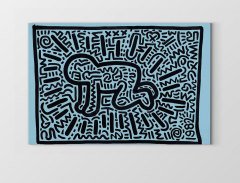 Çizgiler Ve Adam Tablosu Çerçevesiz - 40x60