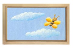 Arı Tablosu Naturel Ahşap - 45x30
