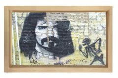 Duvar Çizimi Tablosu Naturel Ahşap - 45x30