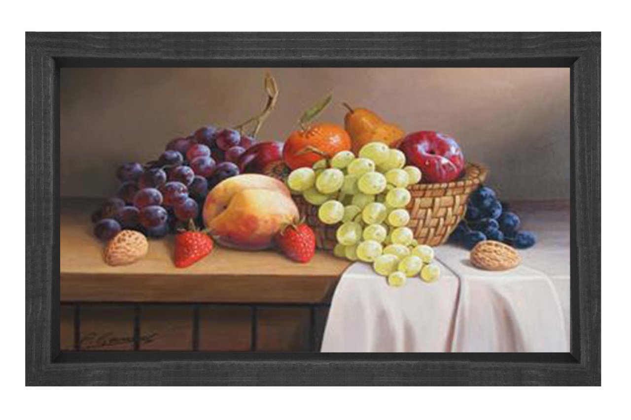 Naturemart meyveleri Tablosu Siyah Ahşap Çerçeve - 40x60